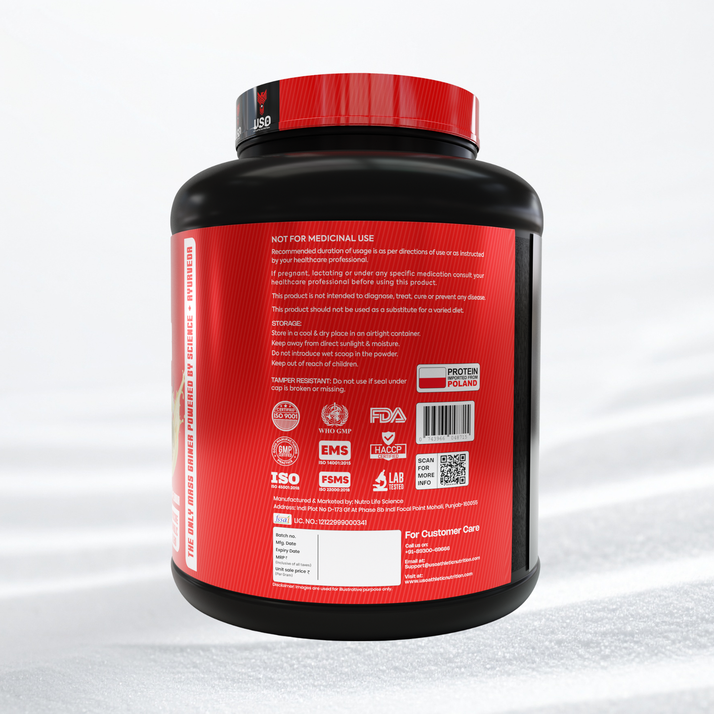 Supermen Mass Gainer Protein Powder - Cookie Cream | Dietary Supplement