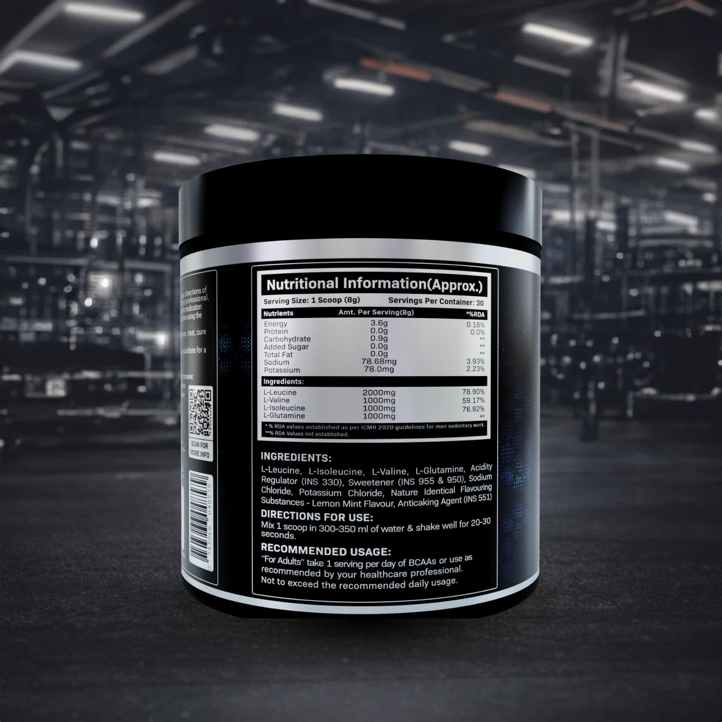 Aqua8 BCAA + Glutamine - Lemon Mint