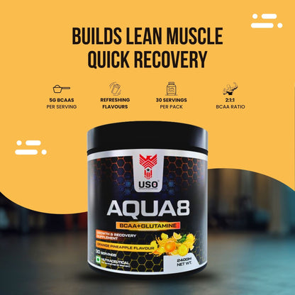 Aqua8 BCAA + Glutamine - Orange Pineapple
