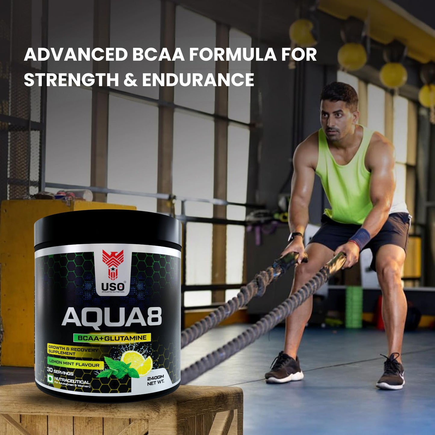 Aqua8 BCAA + Glutamine - Lemon Mint