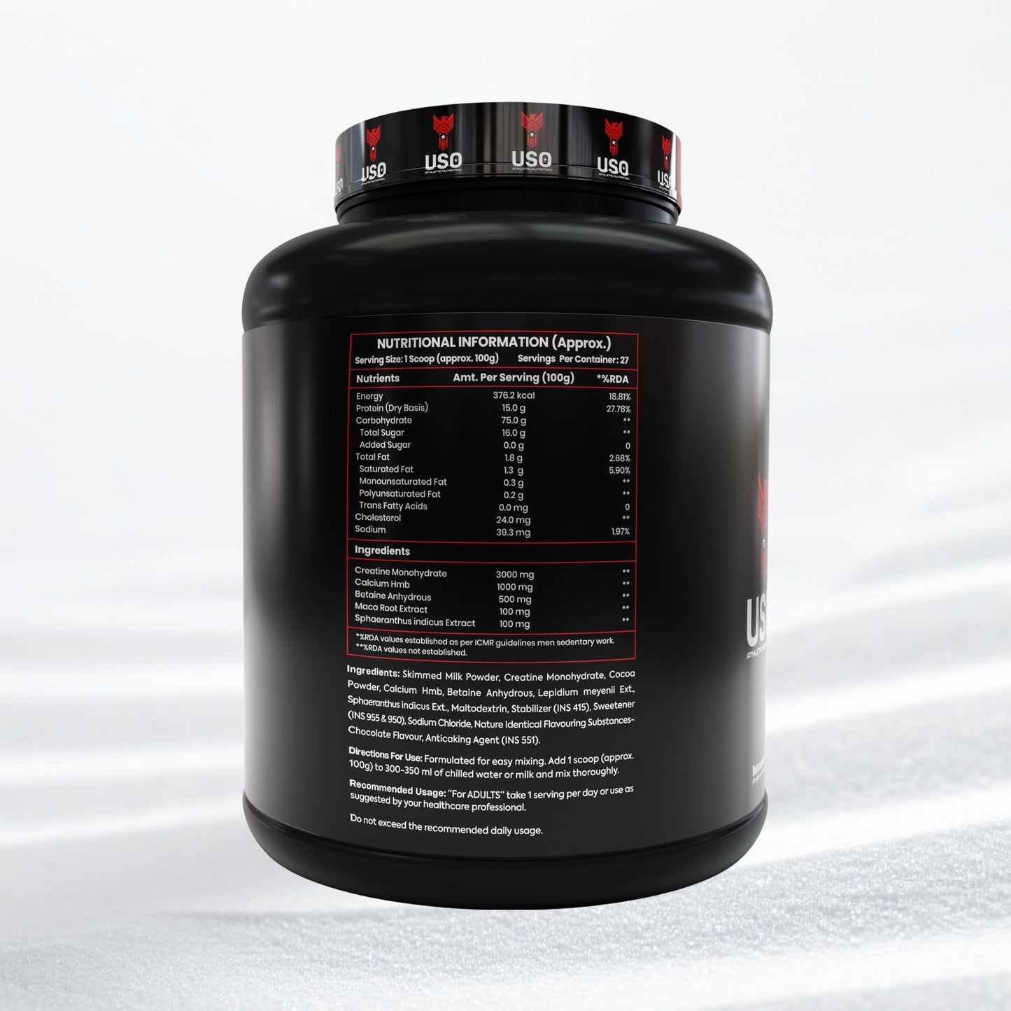 Supermen Mass Gainer Protein Powder - Chocolate | Dietary Supplement