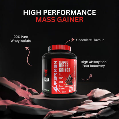 Supermen Mass Gainer Protein Powder - Chocolate | Dietary Supplement