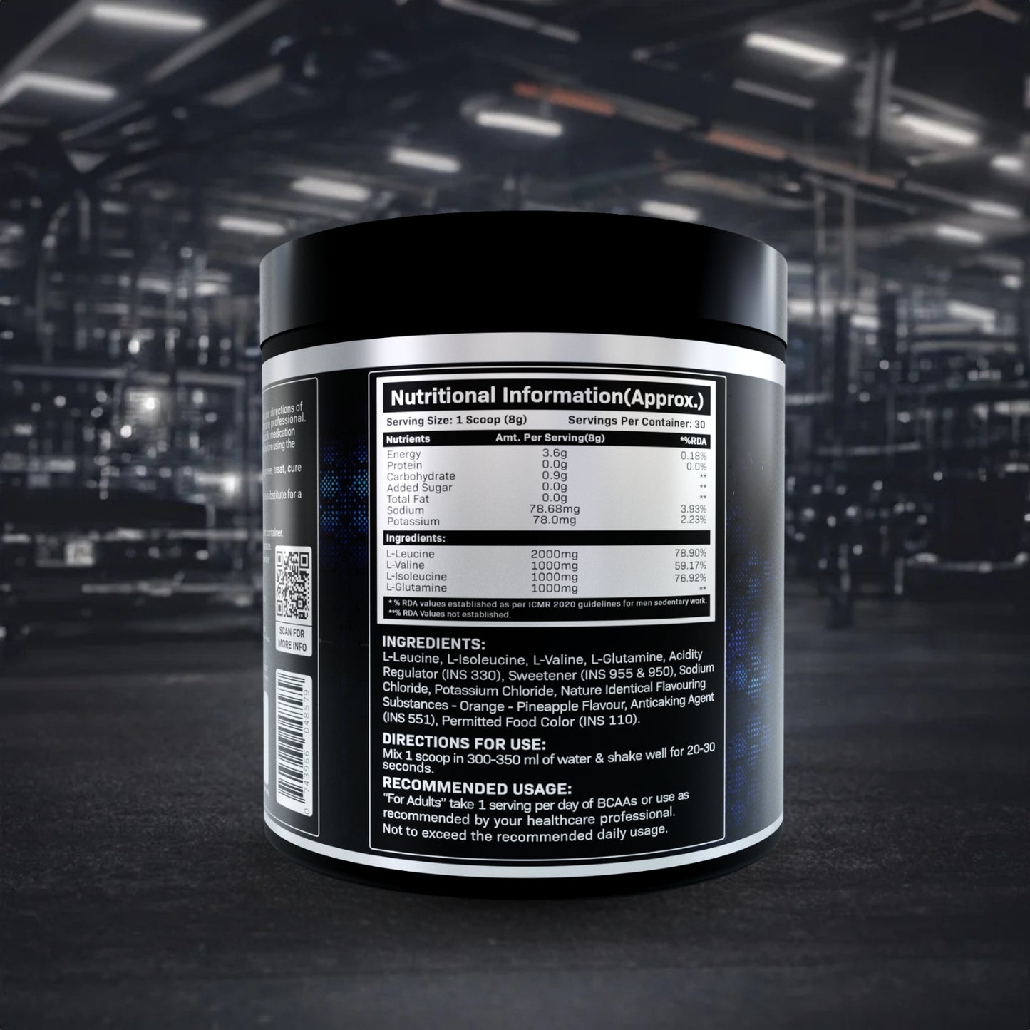 Aqua8 BCAA + Glutamine - Orange Pineapple