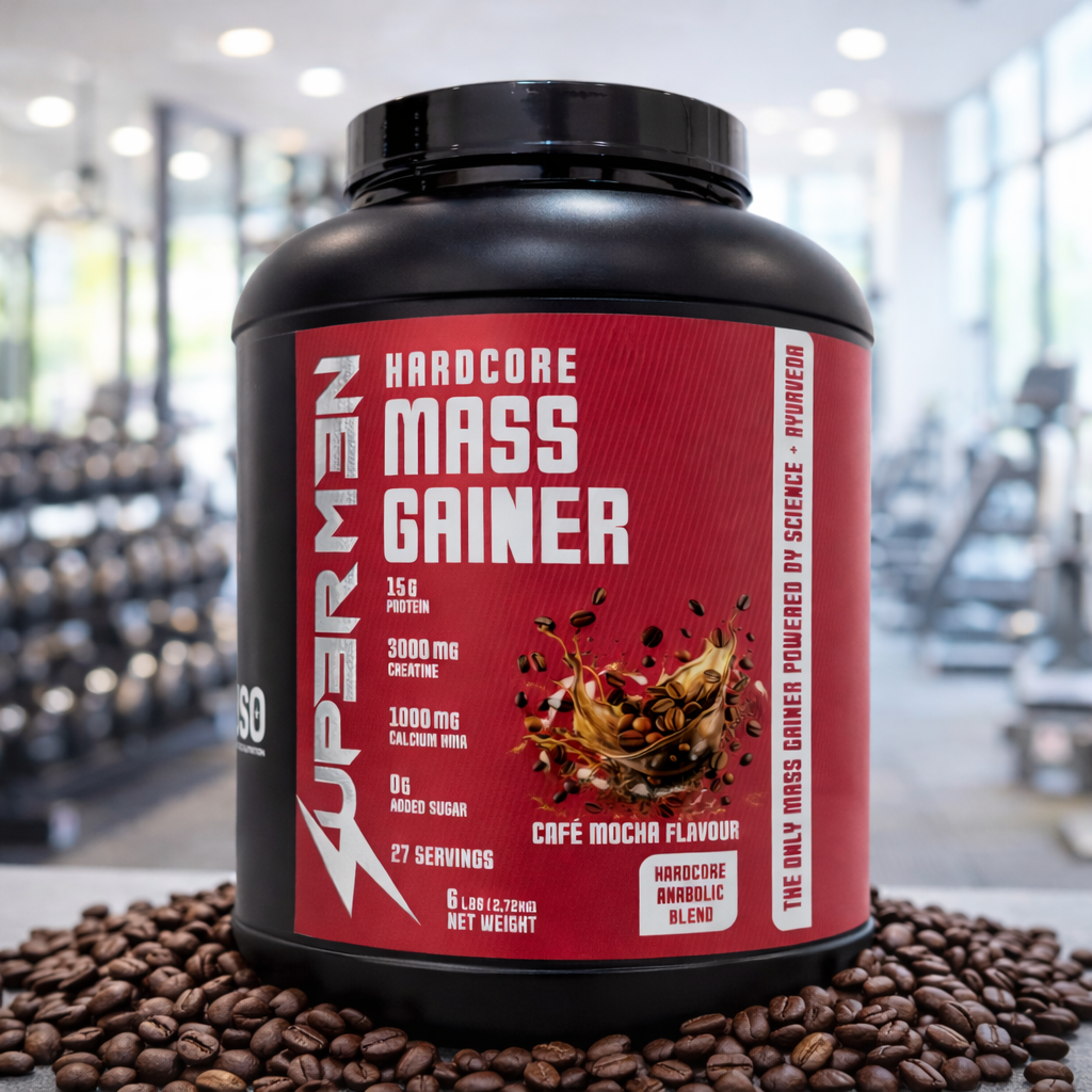 Supermen Mass Gainer Protein Powder – Café Mocha | Dietary Supplement